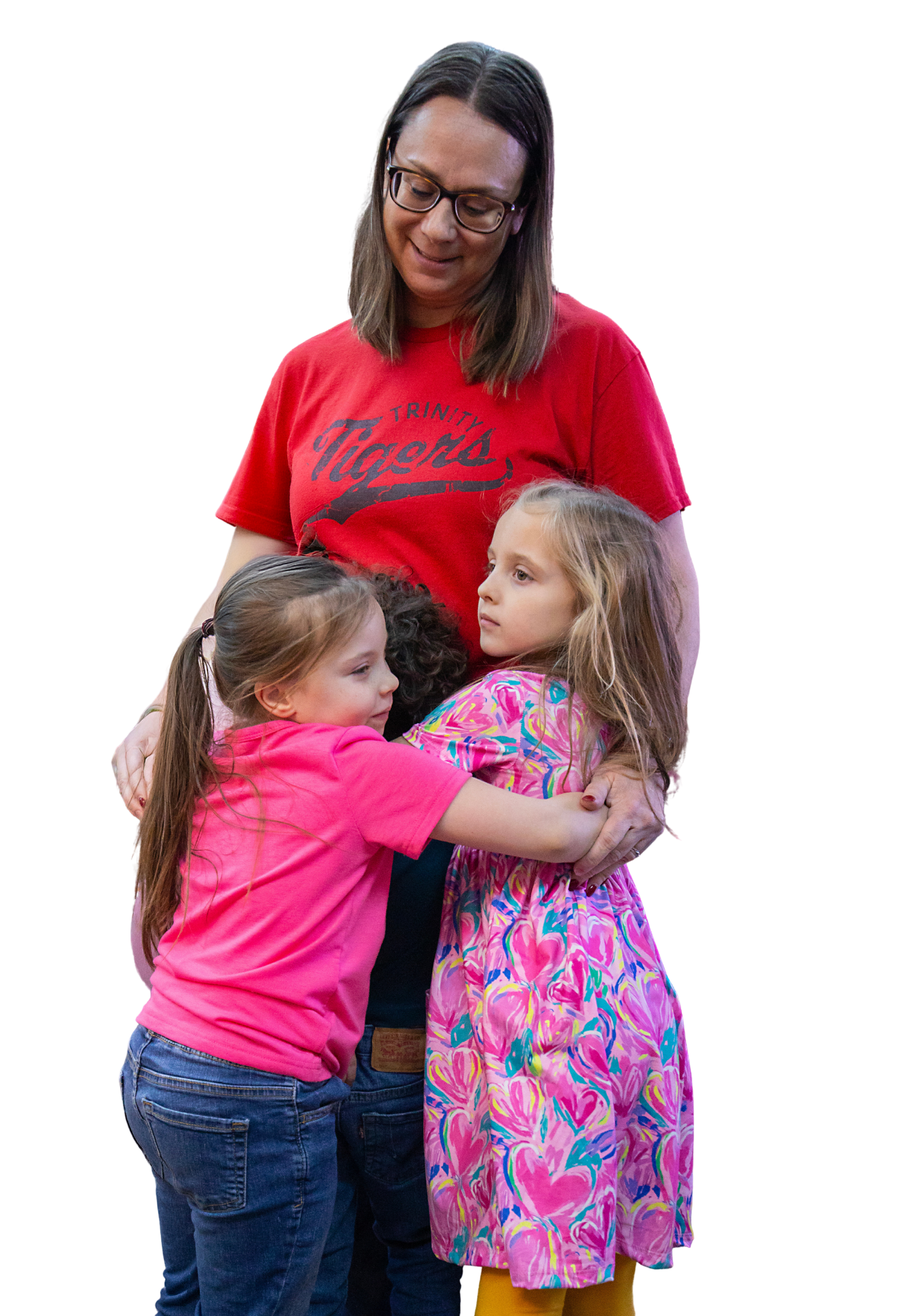 Trinity Lutheran teacher with student