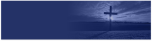 Blue background with cross and sunrise
